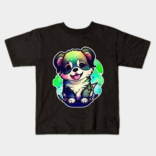 "Cheerful Paws: A Colorful and Creative Delight with a Cute Dog" Kids T-Shirt